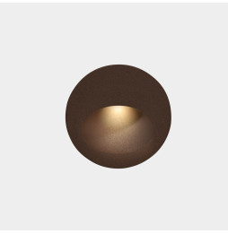 LedsC4 - Empotrable pared IP65 BAT redondo oval LED 2,2W 4000K 25lm marrón