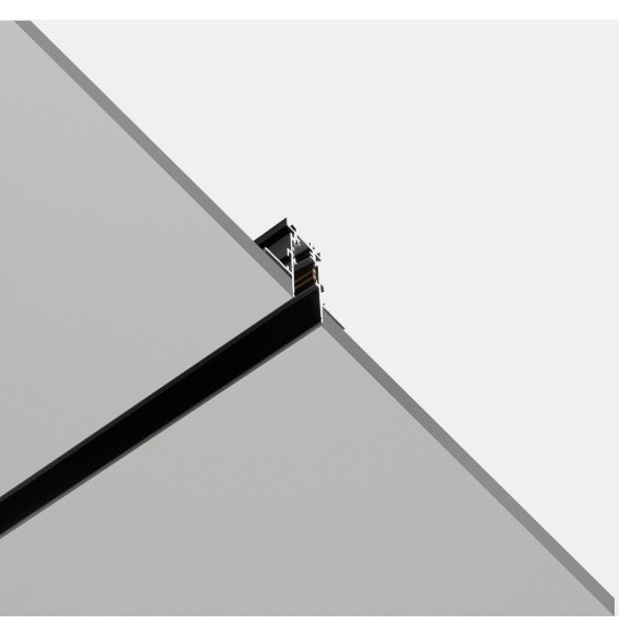 LedsC4 - Luminaria carril empotrable 3000mm bajo voltaje negro
