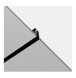 LedsC4 - Luminaria carril empotrable 2000mm bajo voltaje negro