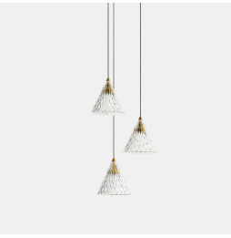 LedsC4 - Luminaria colgante VENETO superficie 3xLED 24W 2700K 0-10V oro oro 268lm