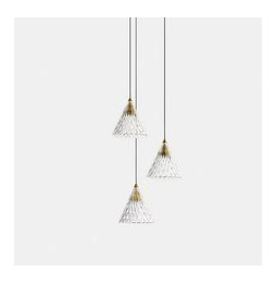 LedsC4 - Luminaria colgante VENETO superficie 3xLED 24W 2700K 0-10V oro oro 268lm