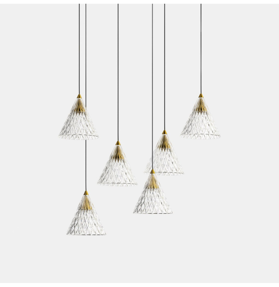 LedsC4 - Luminaria colgante VENETO superficie 6xLED 48W 2700K DALI oro oro 268lm LedsC4 - Luminaria colgante VENETO superficie 6xLED 48W 2700K DALI oro oro 268lm