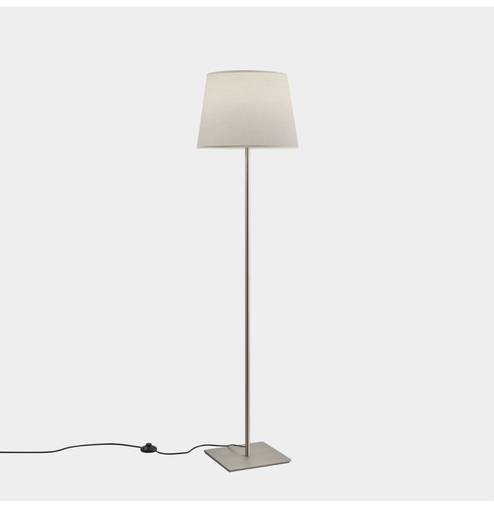 LedsC4 - Luminaria pie de salón METRICA cuadrado E27 100W níquel satinado LedsC4 - Luminaria pie de salón METRICA cuadrado E27 100W níquel satinado