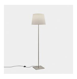 LedsC4 - Luminaria pie de salón METRICA cuadrado E27 100W níquel satinado