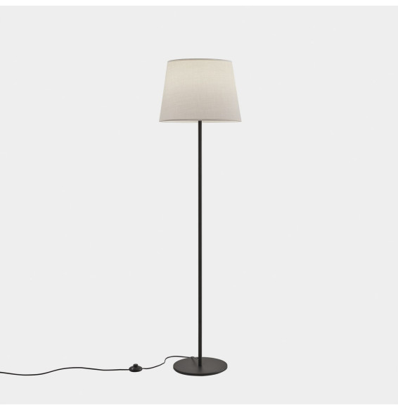 LedsC4 - Luminaria pie de salón METRICA redonda E27 100W negro