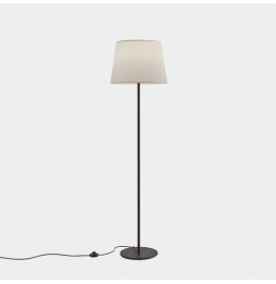 LedsC4 - Luminaria pie de salón METRICA redonda E27 100W negro