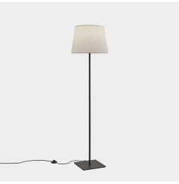 LedsC4 - Luminaria pie de salón METRICA cuadrado E27 100W negro