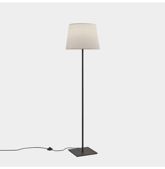 LedsC4 - Luminaria pie de salón METRICA cuadrado E27 100W negro