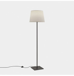 LedsC4 - Luminaria pie de salón METRICA cuadrado E27 100W negro