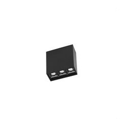 LedsC4 - Plafón BENTO superficie 3 LEDS 6,1W 2700K CRI90 negro IP23 449lm