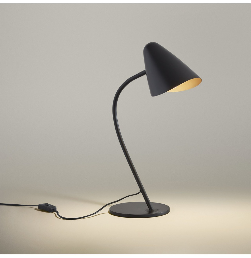 LedsC4 - Luminaria sobremesa ORGANIC E27 23W negro oro