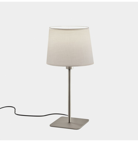 LedsC4 - Luminaria sobremesa METRICA E27 60W níquel satinado