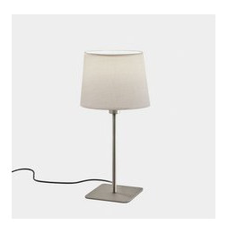 LedsC4 - Luminaria sobremesa METRICA E27 60W níquel satinado