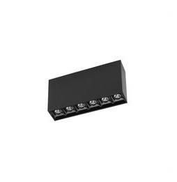 LedsC4 - Plafón BENTO superficie 6 LEDS 12,2W 4000K CRI90 corte de fase negro IP23 882lm
