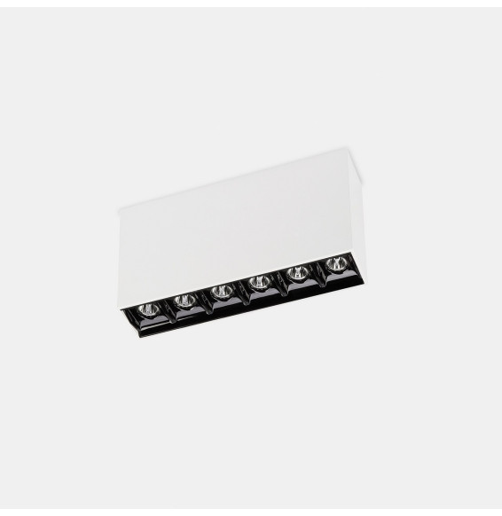 LedsC4 - Plafón BENTO superficie 6 LEDS 12,2W 3000K CRI90 corte de fase blanco IP23 904lm