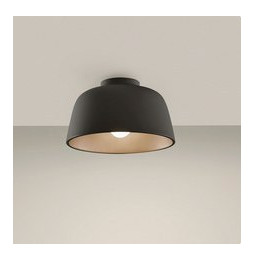 LedsC4 - Plafón MISO 285mm E27 40W negro oro