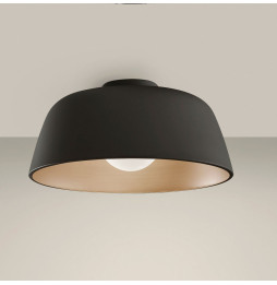 LedsC4 - Plafón MISO 433mm E27 40W negro oro