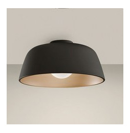 LedsC4 - Plafón MISO 433mm E27 40W negro oro