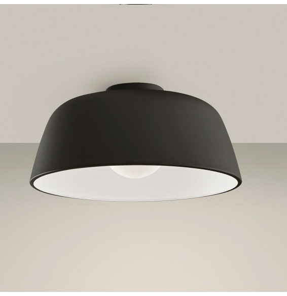 LedsC4 - Plafón MISO 433mm E27 40W negro blanco