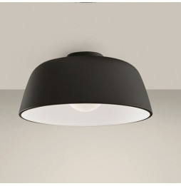 LedsC4 - Plafón MISO 433mm E27 40W negro blanco