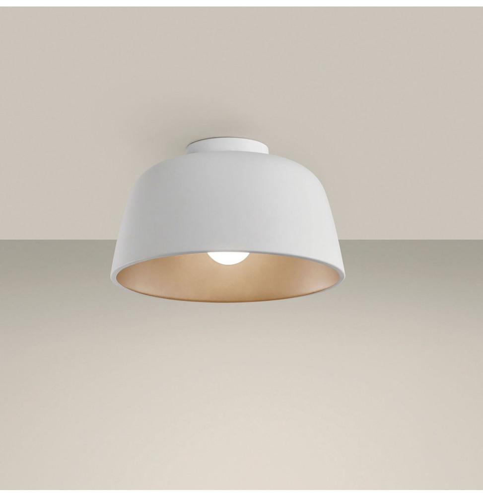 LedsC4 - Plafón MISO 285mm E27 40W blanco oro LedsC4 - Plafón MISO 285mm E27 40W blanco oro