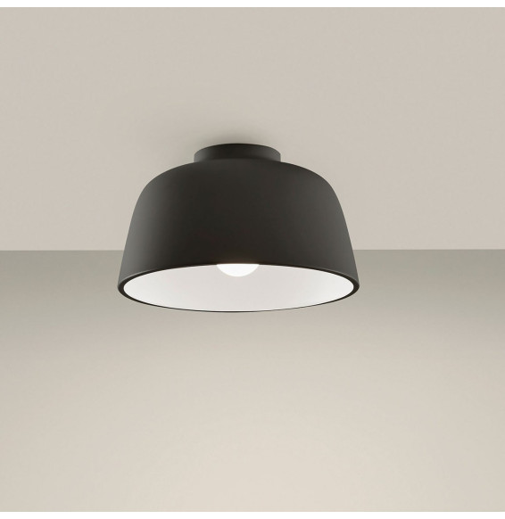 LedsC4 - Plafón MISO 285mm E27 40W negro blanco