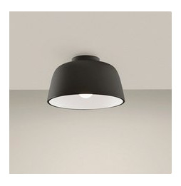 LedsC4 - Plafón MISO 285mm E27 40W negro blanco