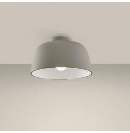 LedsC4 - Plafón MISO 285mm E27 40W gris piedra blanco