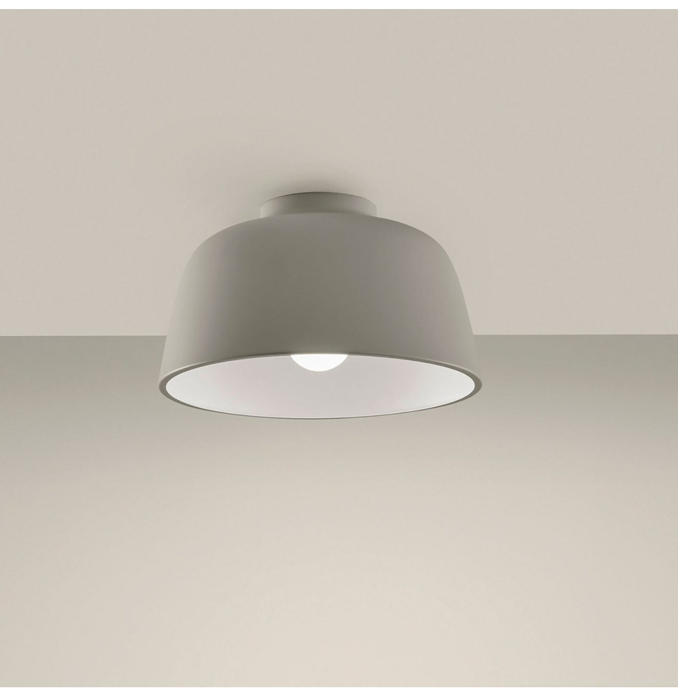 LedsC4 - Plafón MISO 285mm E27 40W gris piedra blanco LedsC4 - Plafón MISO 285mm E27 40W gris piedra blanco