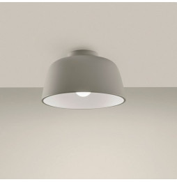 LedsC4 - Plafón MISO 285mm E27 40W gris piedra blanco