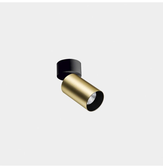 LedsC4 - Proyector ATOM superficie pequeño 7,5W 3000K CRI90 corte de fase oro 331lm