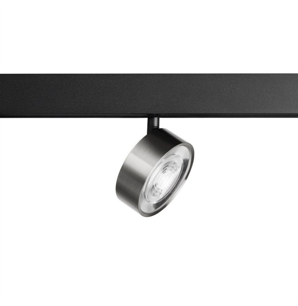 LedsC4 - Proyector carril KIVA 95 bajo voltaje 12W 3000K CRI90 DALI níquel satinado 1320lm LedsC4 - Proyector carril KIVA 95 bajo voltaje 12W 3000K CRI90 DALI níquel satinado 1320lm