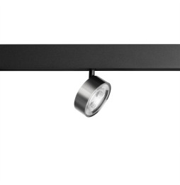 LedsC4 - Proyector carril KIVA 75 bajo voltaje 6,4W 3000K CRI90 CASAMBI níquel satinado 530lm