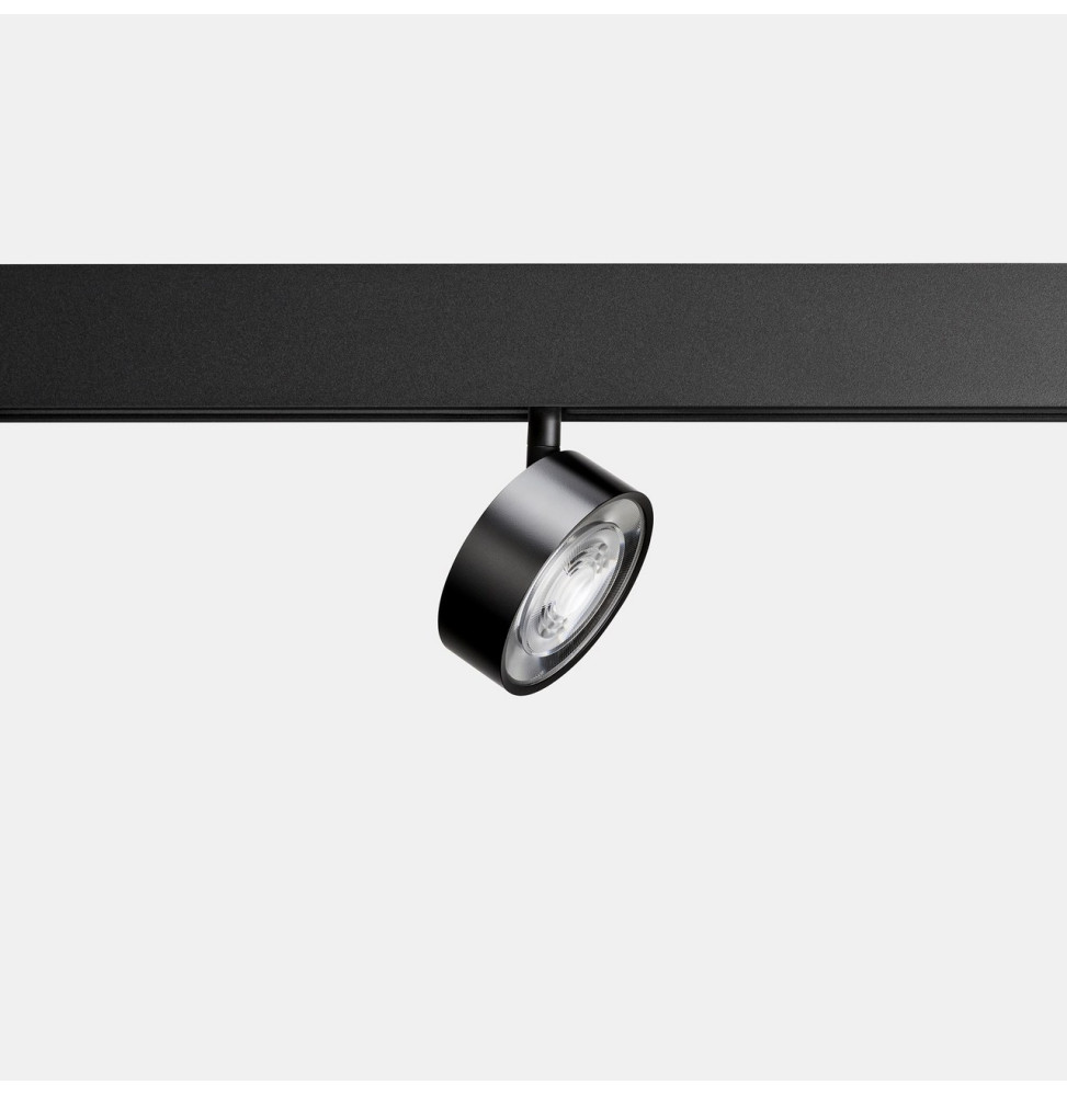 LedsC4 - Proyector carril KIVA 75 bajo voltaje 6,4W 2700K CRI90 negro 458lm