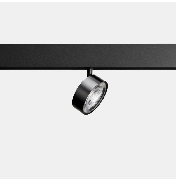 LedsC4 - Proyector carril KIVA 75 bajo voltaje 6,4W 2700K CRI90 DALI negro 458lm