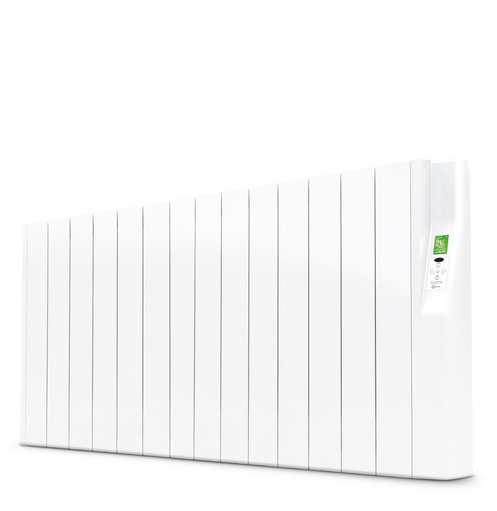 ROINTE - Emisor térmico eléctrico digital SYGMA par 14 elementos 1540W blanco de bajo consumo