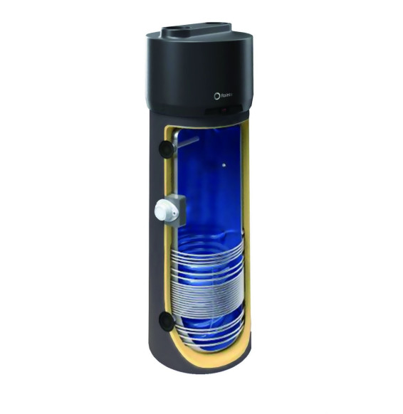 ROINTE - Termo Agua Caliente Sanitaria aerotermia Dalis 1500W 260l con intercambiador clase de eficiencia energética A