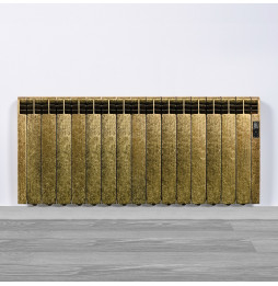 ROINTE - Emisor térmico eléctrico Serie D con 15 elementos 1600W cuero vibrado
