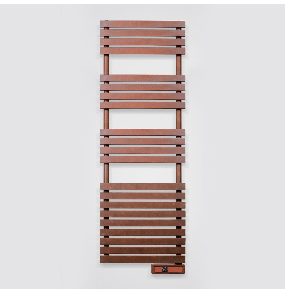 ROINTE - Radiador toallero eléctrico Serie D 600W 1475mm óxido liso