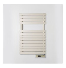 ROINTE - Radiador toallero eléctrico Serie D texturizado OYSTER WHITE DT-1013 300W 900mm verde