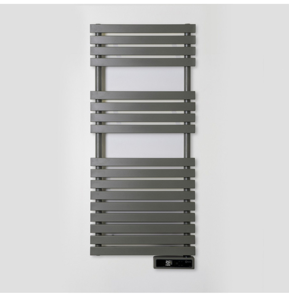 ROINTE - Radiador toallero eléctrico Serie D texturizado TARPAULIN GREY DT-7010 450W 1300mm verde