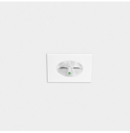 LedsC4 - Downlight PLAY Flat cuadrado fijo emergencia 6,4W 3000K CRI90 27,9 blanco IP54 674lm