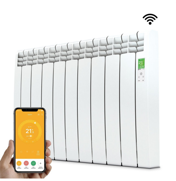 ROINTE - Emisor térmico digital Serie D 9 elementos 990W blanco conectado de bajo consumo