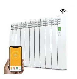 ROINTE - Emisor térmico digital Serie D 9 elementos 990W blanco conectado de bajo consumo