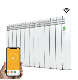 ROINTE - Emisor térmico digital Serie D 11 elementos 1210W blanco conectado de bajo consumo