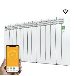 ROINTE - Emisor térmico digital Serie D 13 elementos 1430W blanco conectado de bajo consumo