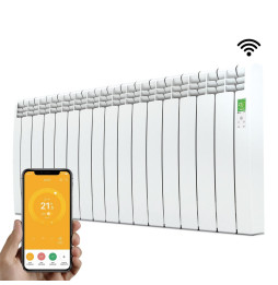 ROINTE - Emisor térmico digital Serie D 15 elementos 1600W blanco conectado de bajo consumo