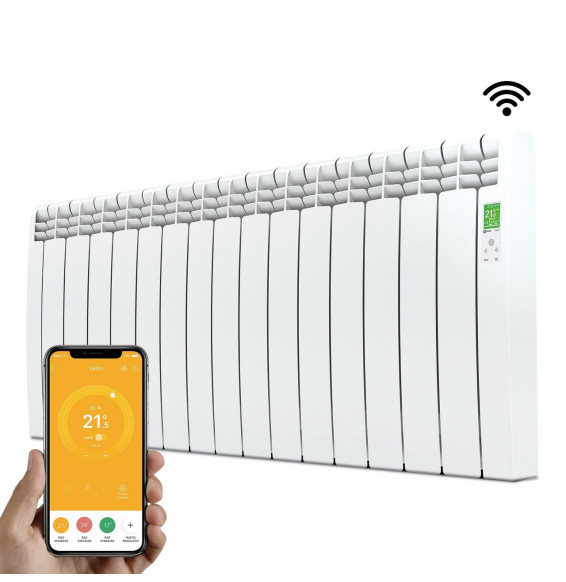 ROINTE - Emisor térmico digital Serie D 15 elementos 1600W blanco conectado de bajo consumo
