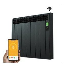ROINTE - Emisor térmico digital Serie D 7 elementos 770W negro conectado de bajo consumo