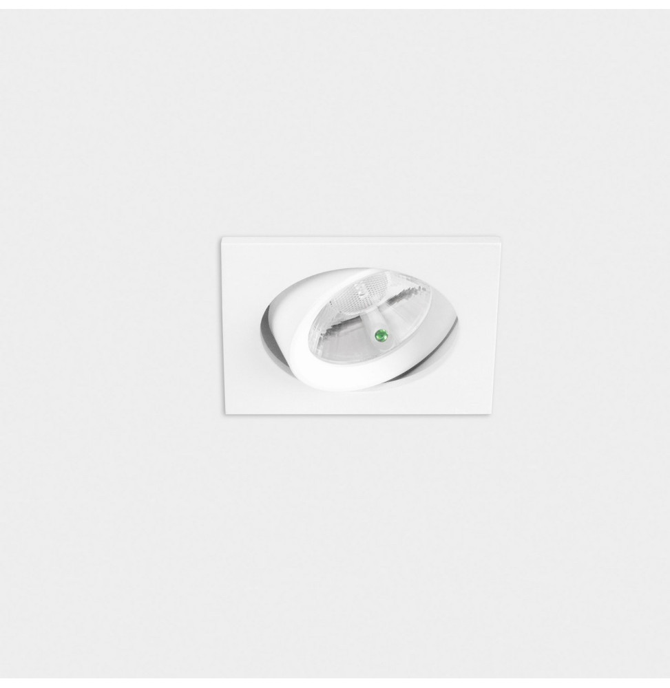 LedsC4 - Downlight PLAY Flat cuadrado emergencia 6,4W 2700K CRI90 27,9 blanco IP23 582lm